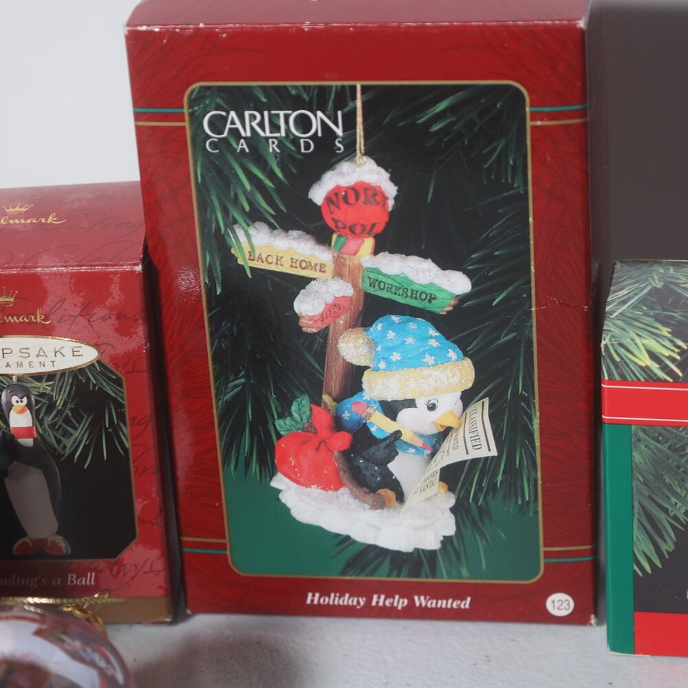 Lot 5 Christmas Ornaments Mooy Cow Pier 1 Li Bien 2003 Angel Hallmark Kitten - Picture 3 of 6